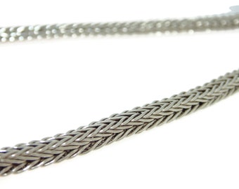 Vintage Bali Sterling Silver Rope Chain Necklace 18"