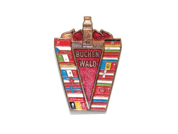 RARE Vintage Estate Buchenwald 1958 Nazi WW2 Concentration Camp Germany Liberation Commemoration Badge Excellent Condition Gift