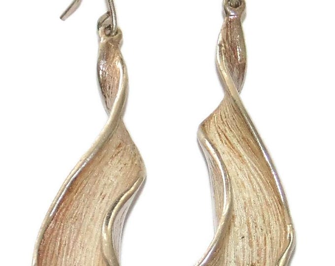 925 Vintage Estate Sterling Silver Earrings Drop Dangle Artisan Wire Jewelry Jewellery Birthday Gift For Her