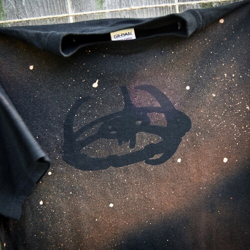 Star Trek Deep Space Nine space station handmade bleached shirt