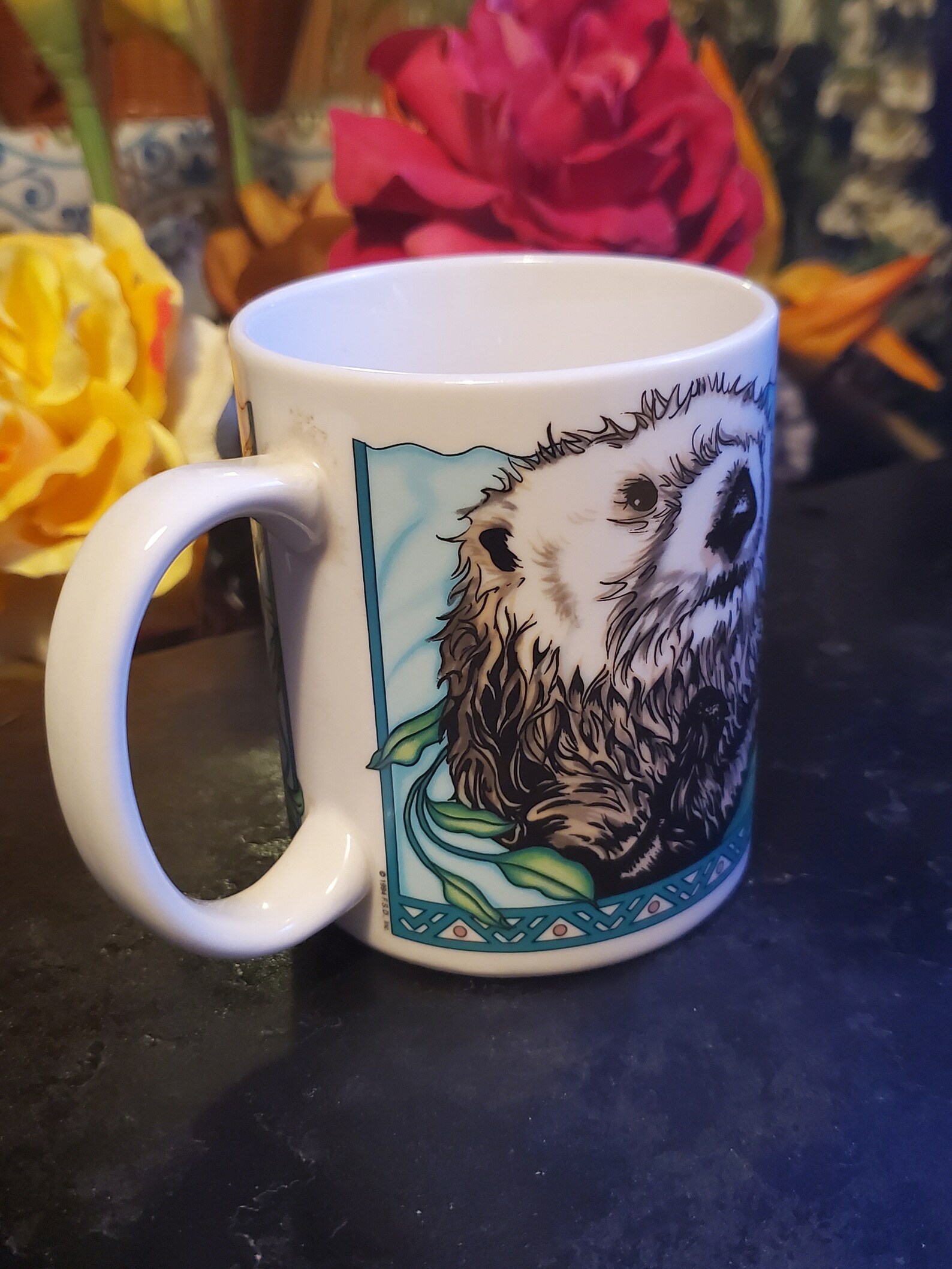 Rare Vintage Sea World OTTER Coffee Cup Mug 1994 Otters Shamu Etsy