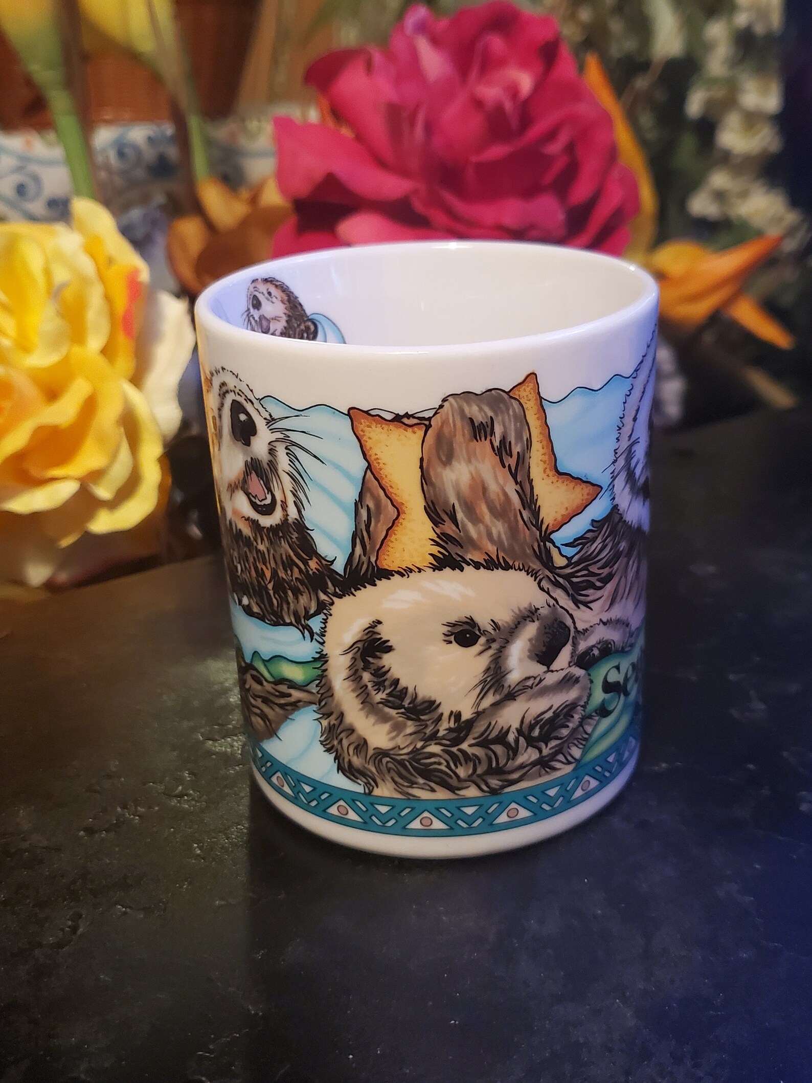 Rare Vintage Sea World OTTER Coffee Cup Mug 1994 Otters Shamu Etsy