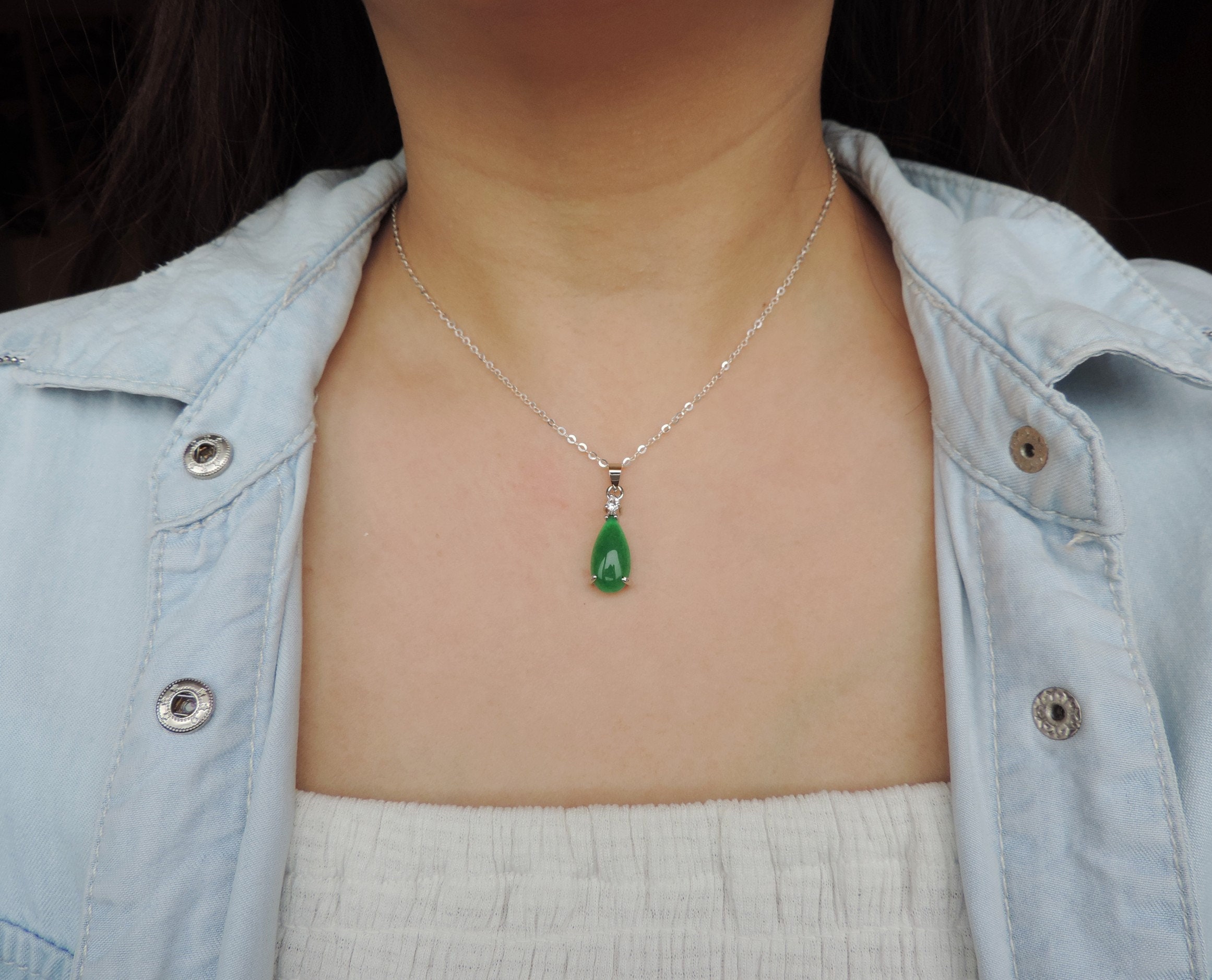 White Jade Fine Jadeite Donut Necklace – ZITING JADE