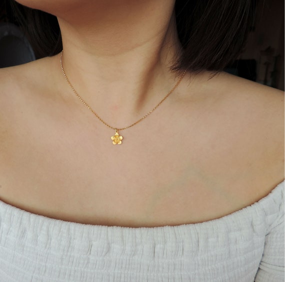 Cherry Blossom Flower Necklace Pretty Japan Sakura Flower Etsy