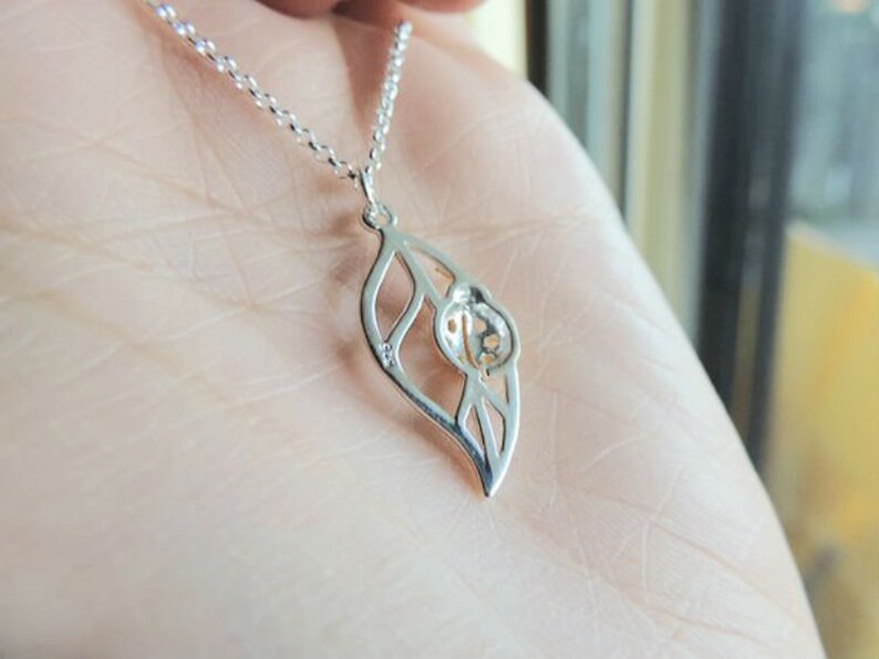 Ladybug Necklace \u2022 3D Gold LadyBug on Sterling Silver Detailed cut-out Leaf \u2022 Dainty Jewelry Best Friend Mother Daughter Gift for her