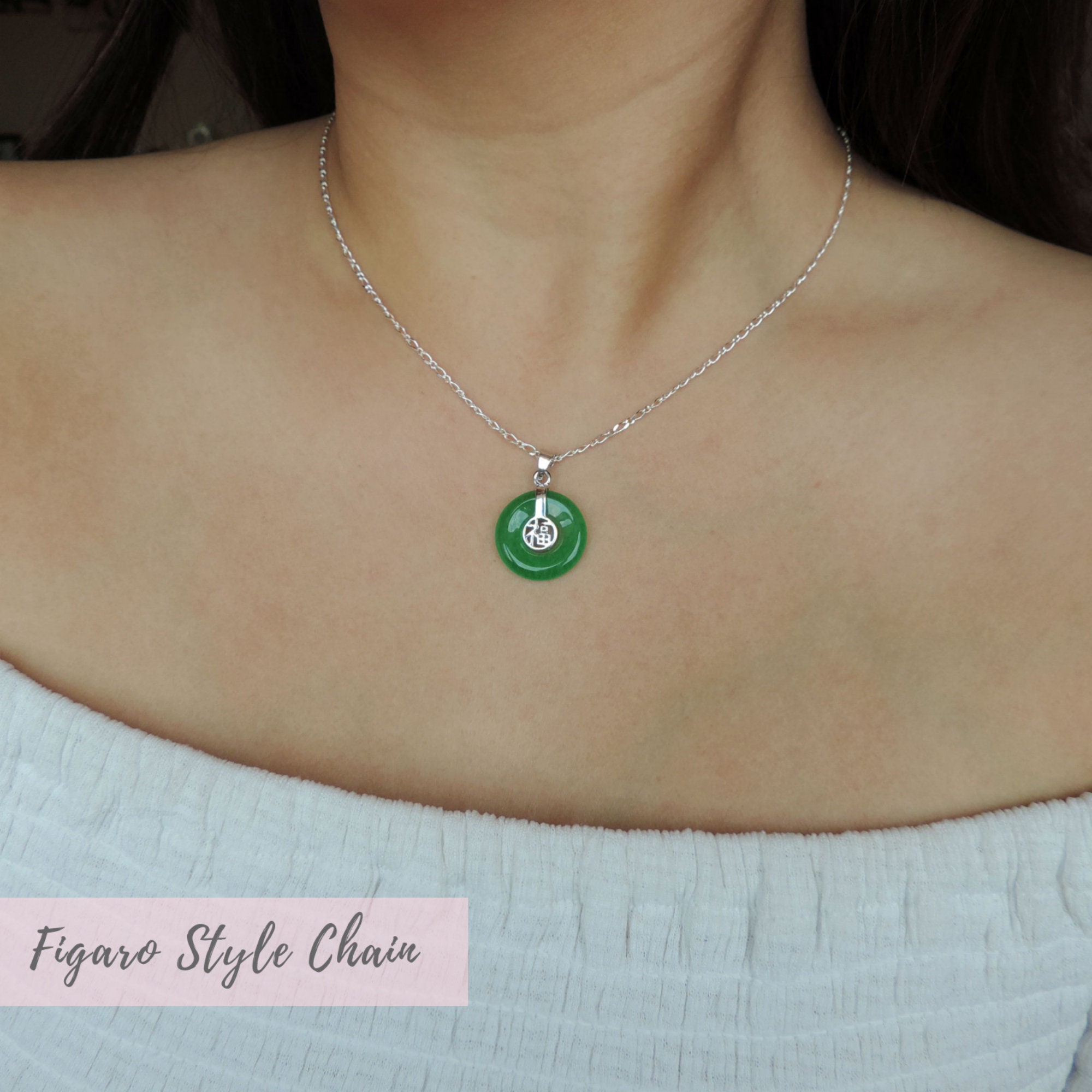Good Fortune Chinese Green Jade 