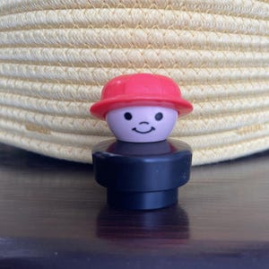 Fisher Price Little People 1990 Chunky Figure Firefighter Fire Man Toy Vintage
