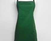 Green Apron, Reversible Apron for Men or Women