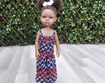African doll, Black Doll in African Print Dress - Black Curly Hair doll - African Doll - Black Baby doll -