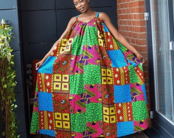 African print maxi dress, Ankara Maxi Dress, African Print Clothing, Ladies Long Dress
