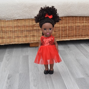 Black Doll - Black Curly Hair doll - African Doll - Black Baby doll - African American Doll - Inclusive Dolls