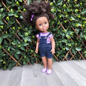 African doll, Black Doll in African Print Dress - Black Curly Hair doll - African Doll - Black Baby doll -