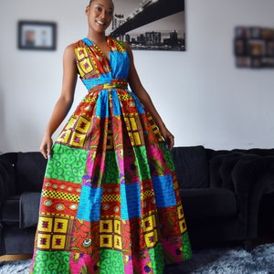 African Print Maxi Dress, Infinity Dress, Ankara Maxi Dress, African ...