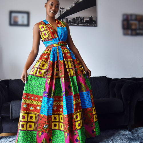 African Print Maxi Dress/ankara Maxi Dresses/prom - Etsy