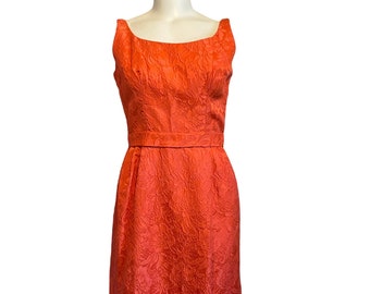 Vintage Red Brocade Tunic Dress