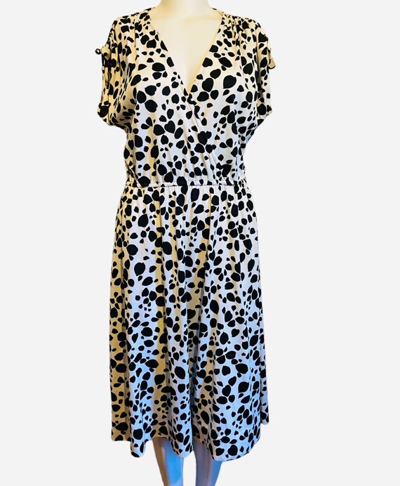 Vintage Poly Dalmatian Print Dress - image 5