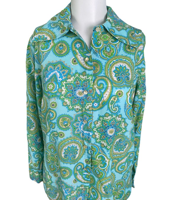 Vintage Paisley 60’s Blouse - image 5