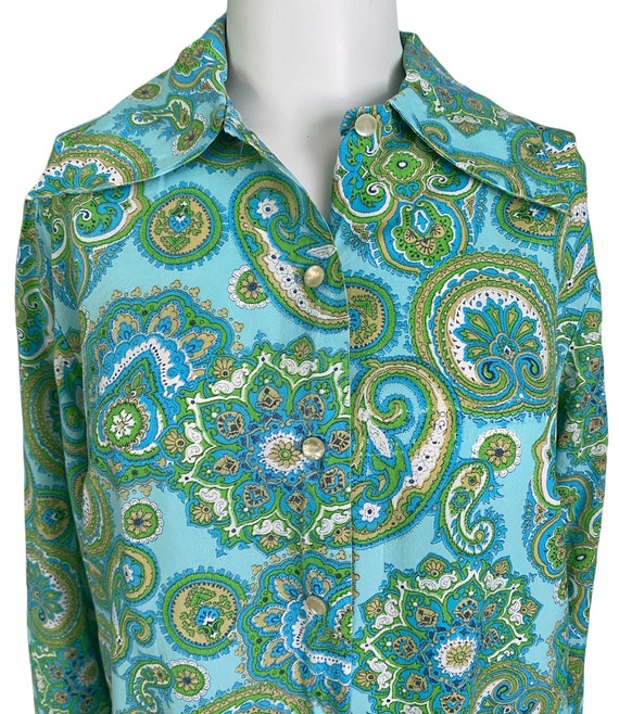 Vintage Paisley 60’s Blouse - image 2