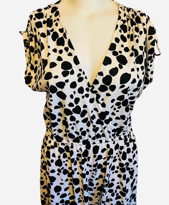 Vintage Poly Dalmatian Print Dress - image 2