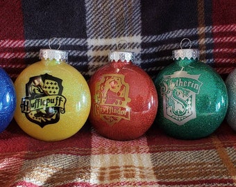 Hogwarts Inspired House Crest Glitter Ornament Ravenclaw Hufflepuff Slytherin Gryffindor Harry Potter Christmas Tree Ornament Hogwarts Inspired House Crest Glitter Ornament Ravenclaw Hufflepuff Slytherin Gryffindor Harry Potter Christmas Tree Ornament