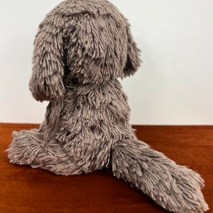 Willy, the Chocolate Labradoodle, Life size crochet puppy dog, pet doll, Handmade with Sheep Wool, Realistic look and feel image 4