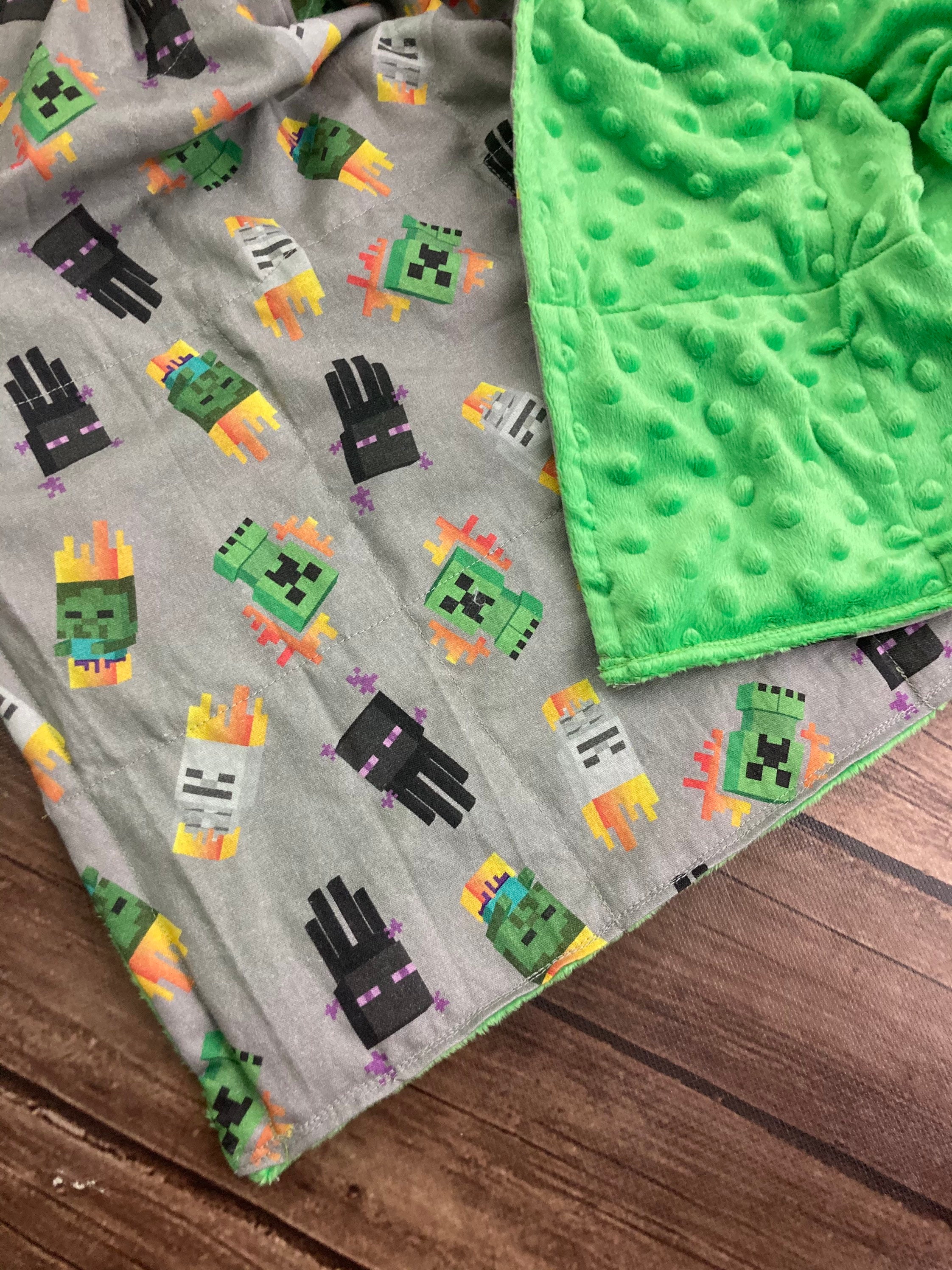 Minecraft Mini Mobs Weighted Blanket or Lap Pad Cotton | Etsy