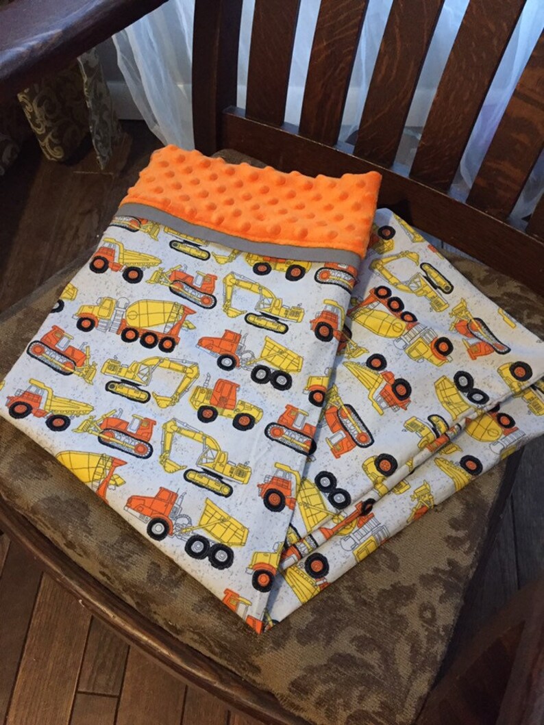 Weighted Blanket or Lap Pad Construction Trucks Cotton Fabric Etsy