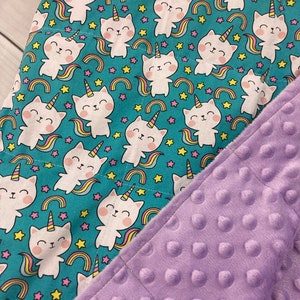 Caticorn (Cat Unicorn) Creative Edge No Sew Blanket (No Sewing Blanket Kit)