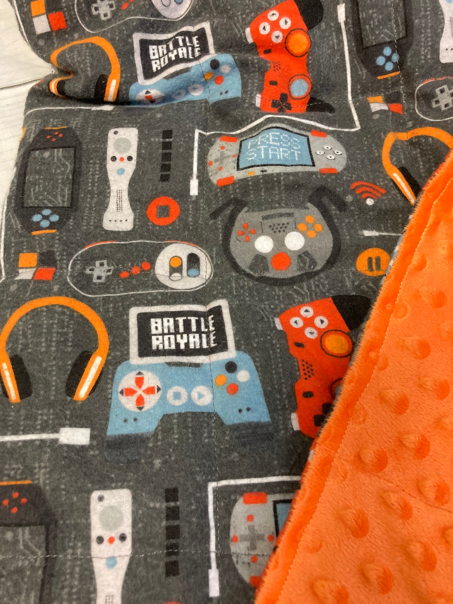 Gaming Computer Weighted Blanket or Lap Pad Cotton Fabric Etsy