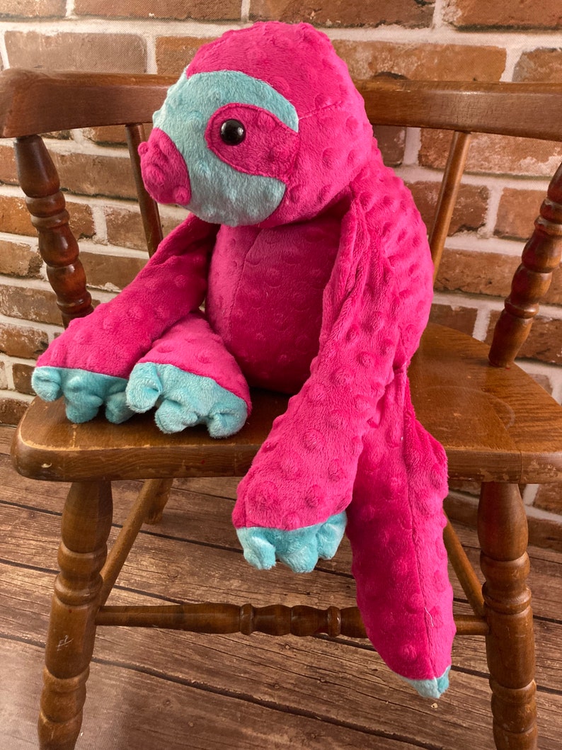 2lbs -10lbs Weighted Sloth Stuffed Minky Animal Lap Pad  -for Comfort, Special Needs,  Sleep, Anxiety and Stress Relief - Custom Made 