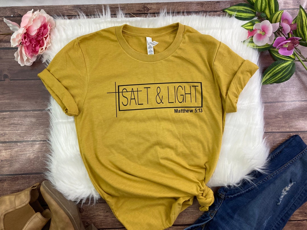 Salt and Light Scripture Christian Shirt Bella Canvas - Etsy