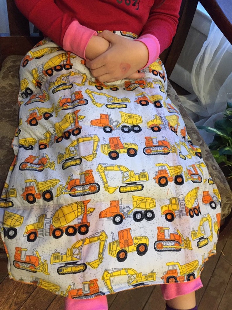 Weighted Blanket or Lap Pad Construction Trucks Cotton Fabric Etsy