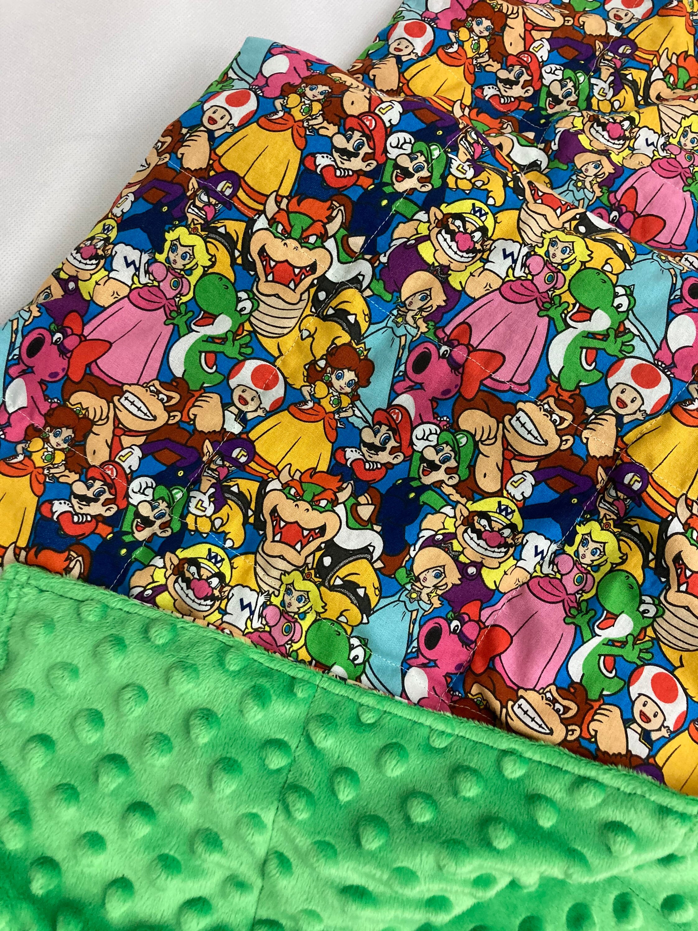 Mario Brothers Weighted Blanket or Lap Pad Cotton Fabric | Etsy