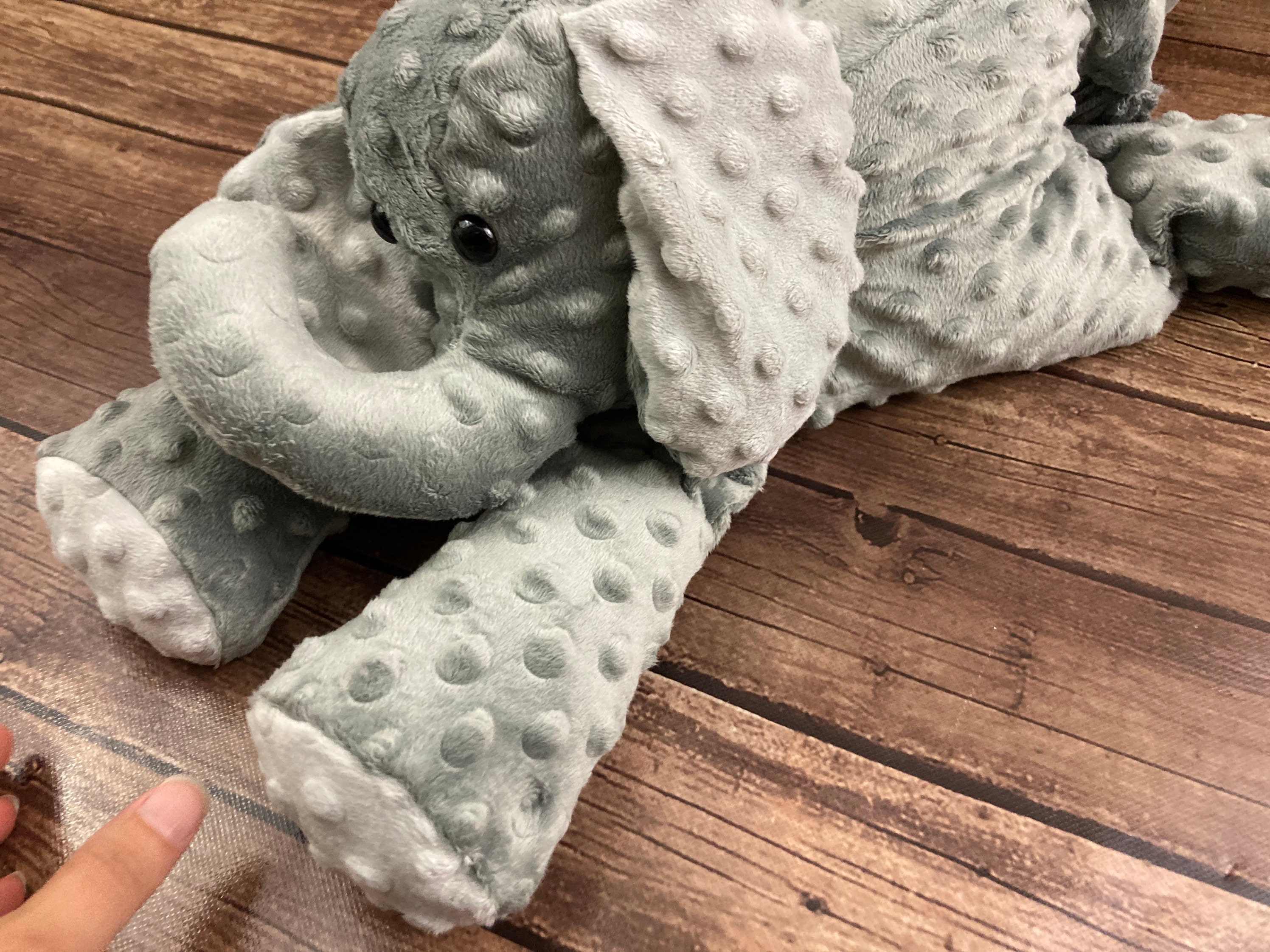 2lbs 5lbs Weighted Elephant Stuffed Minky Animal Lap Pad Etsy