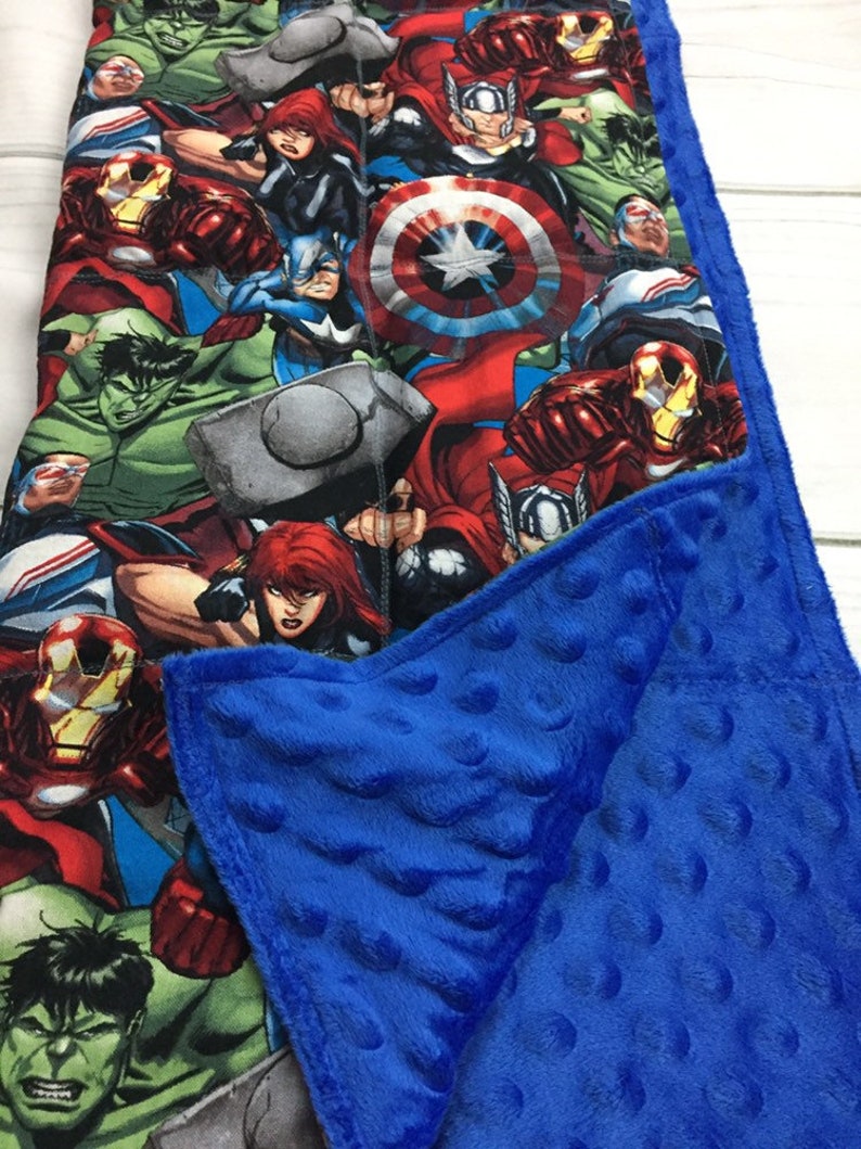 Weighted Blanket or Lap Pad Marvel Comic Avengers Captain Etsy