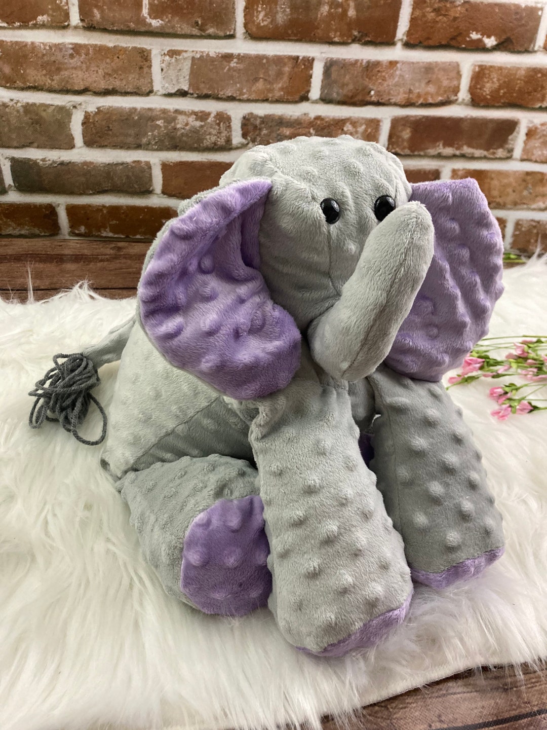 2lbs 5lbs Weighted Elephant Stuffed Minky Animal Lap Pad for Etsy