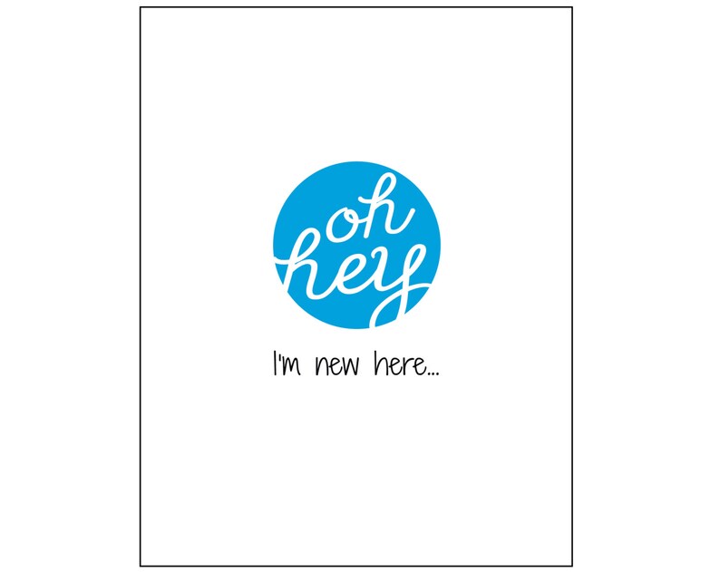 oh hey - CUSTOMIZABLE! I/'m new here Baby BoyGirl card set set of 20 cards /& envelopes