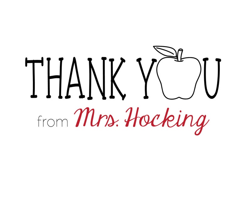 personalized thank you card set for teachers set of 20