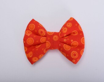 Orange Polka Dots - Handmade Bow