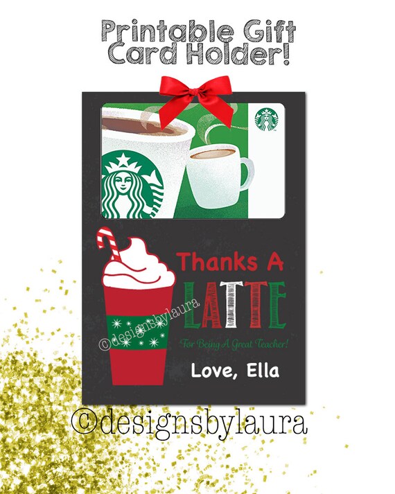 Thanks A Latte Free Printable Great Idea For Teacher Gift