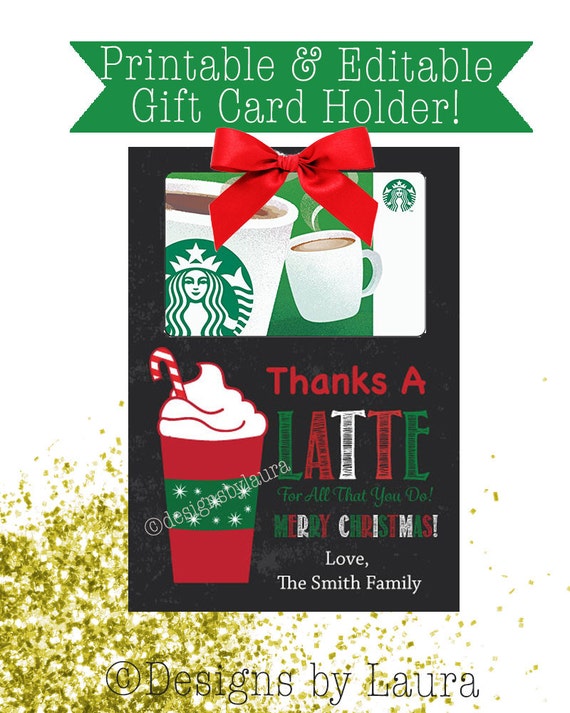 Items similar to Thanks A Latte For All That You Do/Merry