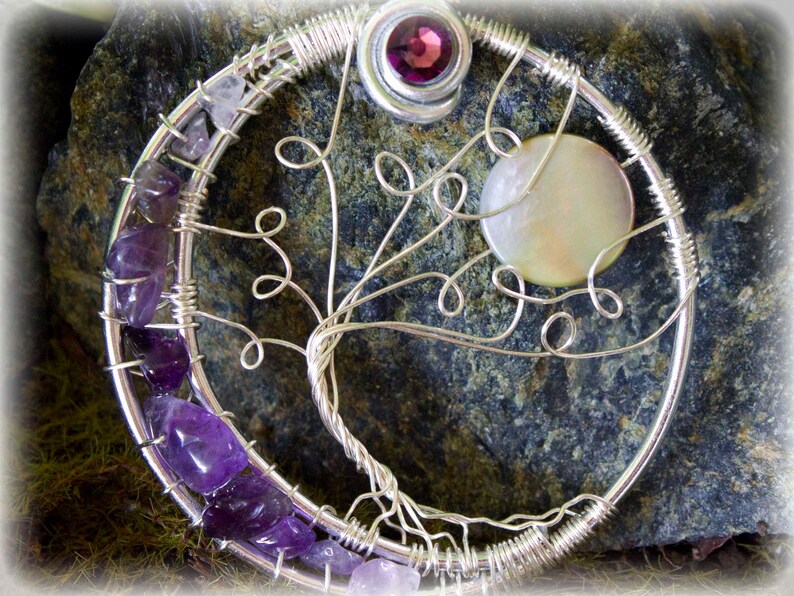 Statement Jewelry Waning Crescent Moon Tree of Life Jewelry