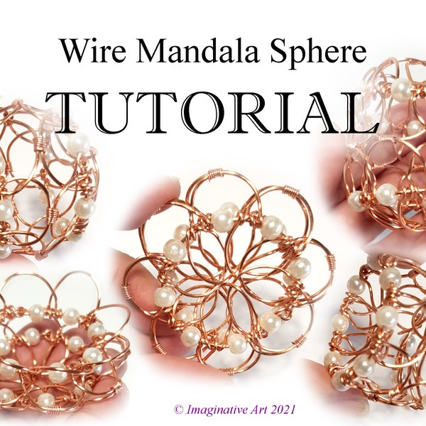 Fil Mandala Sphere Tutoriel - Téléchargement immédiat - Sensory 3D Fidget Sphere - Bijoux de déclaration