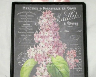 Paris Chalkboard sign, Wood Plaques or shelf sitters, French Country decor