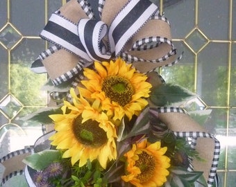 Sunflower Door Swag, Unique wedding gifts