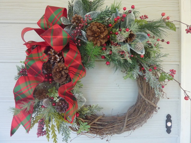 Christmas decorations Holiday Door Decor Christmas Decor Christmas Wreaths Christmas Wreath
