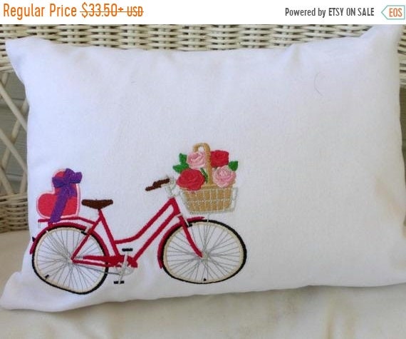 Year End Clearance Valentine Bicycle Pillow Covers Etsy