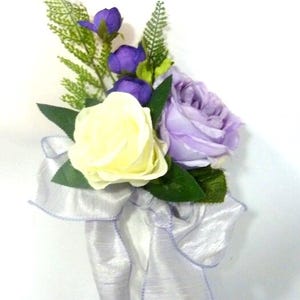 Lavender and White Wedding Aisle decorations, Wedding pew decorations, Floral chair ties