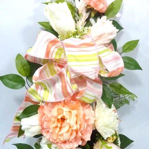 Peony and Tulip wreath, Spring wreath