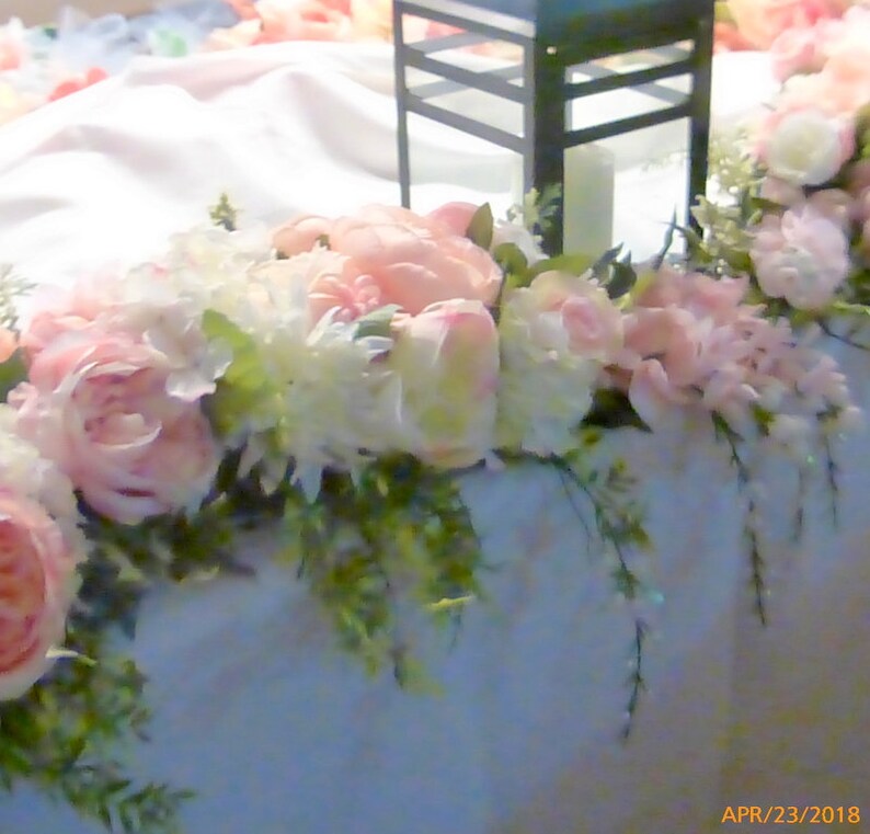 Wedding Arch Flowers 2 Arch Corner Swags Rose Arbor Swag Etsy